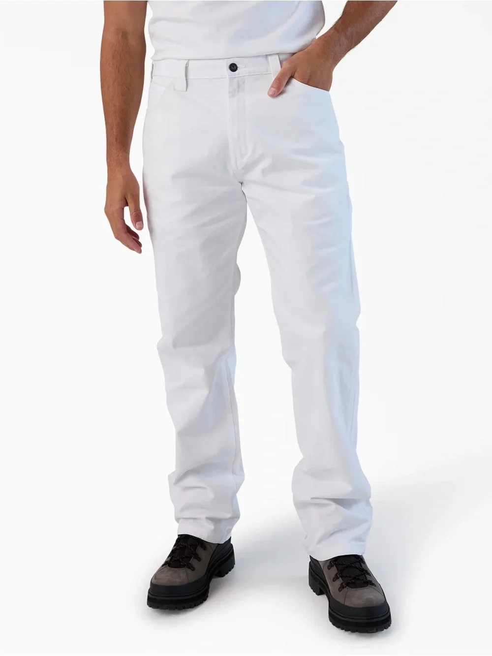 Dickies Men's Relaxed Fit Painters White Canvas Work pants (38 x 32), New